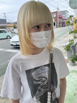 ナイーブヘアデザイン(NAiVE HAIR DESIGN) 【NAiVE hair】ブロンド ワイドバング