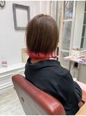 外はねボブ×裾カラー