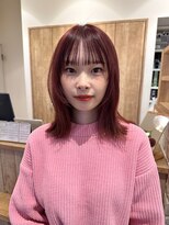 ヘアー テクニカ(hair Technica)&nbsp;ブリーチありチェリーレッドカラー