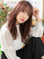 カバーヘア ブリス 川口(COVER HAIR bliss)&nbsp;韓国風ロングレイヤーミルクティーピンクc5川口20代30代40代