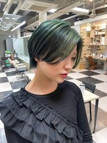 テテ(TETE) ショート/デザインカラー/greenカラー/アンブレラカラー