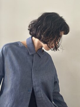 ちょきちょき 浜川店 黒髪ボブパーマ/ラインボブ