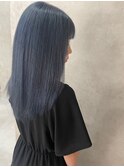 20代30代40代◎大人可愛い小顔ストレート爽やかブルー