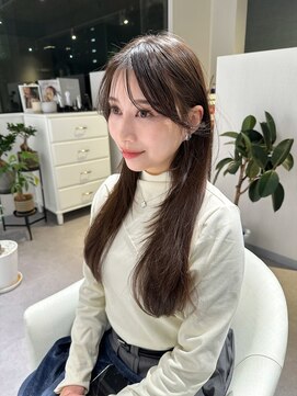 アム(amu) 韓国ヘア/レイヤーカット/酸性ストレート/艶髪ロング/2wayバング