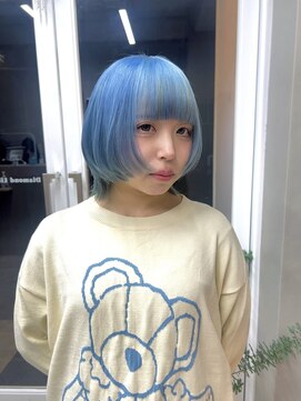 ダイアモンドリリーキートス(Diamond Lily kiitos) 水色 × ミニウルフ