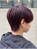 メンズに人気の【マッシュウルフ】×ボルドーカラーで春スタイル