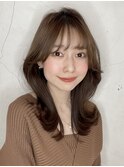 20代30代ワンホンくびれコテ巻き風リバースカール韓国風パーマ
