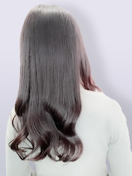 アッシュ ヘアーメイク 桐生(ash hair×make) 大人可愛い髪質改善カラーラベンダーベージュ毛先パーマ透明感