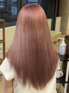 アウラ(AURA) ピンクベージュ/ダブルカラー/ブリーチ/ピンクラベンダー