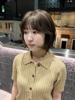 スニュウ(snuw)&nbsp;レイヤーボブマロンベージュインナーカラーブリーチなし