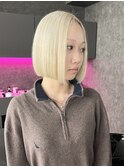 【名古屋/栄】ボブカット/ブリーチ/ホワイトブロンド