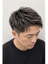 ウル(ulu) 名東区 メンズヘア カット メンズ白髪ぼかし ハイライト