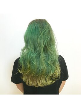 アーチフォーヘアー(a rch for hair) 【グリーンDEカラー】&【裾イエローカラー】