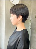 似合わせ大人ショートヘアマッシュショート黒髪ショートボブ