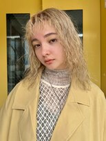 ガレージ バイ グリーン 原宿 表参道(Garage by green)&nbsp;【loki】くせ毛風パーマ×ブリーチ