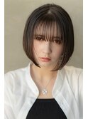 大人可愛い前髪/ミディアム/ボブ/20代30代/原宿/表参道