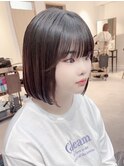 小顔ボブ×美髪[ぱつっとボブ/縮毛矯正/横浜韓国]