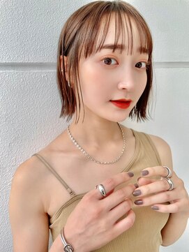 サンド 鹿児島中央(sand) 黒髪/グレーベージュ/レイヤーロング/前髪パーマ[鹿児島駅]