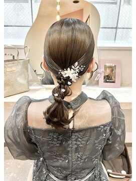 ミラ(Mila) 艶々タイト編みおろしヘア＊結婚式お呼ばれ