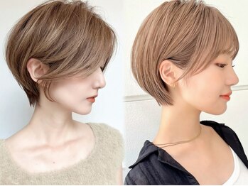 サンド ミュウ 横浜店(sand mieu)の写真/全方向に美しさ際立つ"小顔ひし型シルエット"ショート☆sand流神技カットで自然にまとまる美ショート/横浜