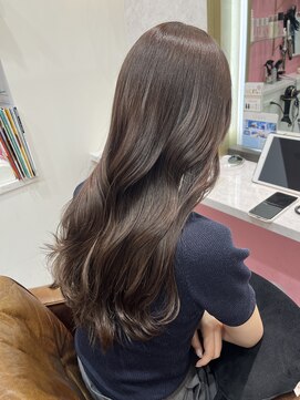 ザトエル 栄(THE TOEL) マロンショコライルミナカラーダブルカラーブリーチなし髪質改善
