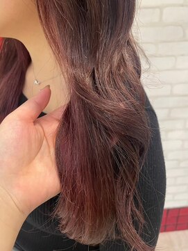 ビス ヘア アンド ビューティー 西新井店(Vis Hair＆Beauty) 暖色カラー/コテ巻きスタイリング／ピンクカラー