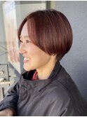 ショートヘア/ハンサムショート/オレンジショート
