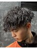 メンズカット+波巻きスパイラルパーマ￥13500