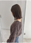 YOKE 切りっぱなしボブ丸くないボブ結べるボブグレーベージュ