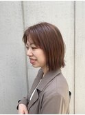 切りっぱなしボブ×シアーベージュ