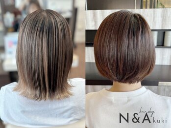 ヘアショップエヌアンドエー 久喜店(hairshop N&A)の写真/「子供を連れていける美容室が少ない…」そんなママ必見！同伴OKで気兼ねなく通える♪#髪質改善#白髪ぼかし