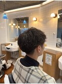 20代◎波巻きツイストスパイラルで無造作マッシュ