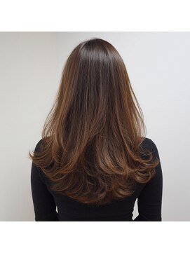 ナチュラルローレイヤー/ブラウングラデーション