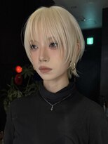 サンクマーケット 渋谷(cinq MARKET) ダブルカラーショートウルフカットショートボブレイヤー前髪あり