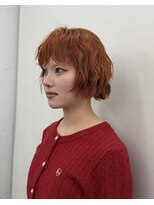 アルテヘアー(arte HAIR)&nbsp;【arte HAIR】ボブパーマ/オレンジカラー/デザインカラー
