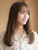 ソレ 森田店(SOLE.) 顔まわりカット/レイヤーカット/透明感ミルクティーブラウン