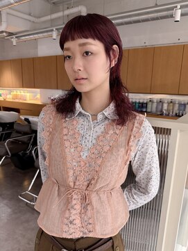 ブランコ 名古屋栄(BLANCO) 【nao.style】 赤髪 ブリーチ無し レッドヘア パーマ