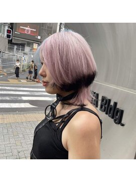 インク 渋谷(INK.) ミルクティーブロンドニュアンスウルフワンホンレイヤー渋谷