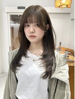 オーリーエトワ 御器所(oorry.etwa)&nbsp;韓国風レイヤー/ハッシュカット/オリーブベージュ