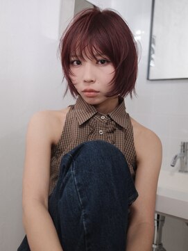 パーク(PAAQ) ショートボブ／ショートカット/ボルドーカラー/