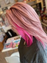 ヘア メイク ココ(hair make coco)&nbsp;イヤリングカラー★ショッキングピンク