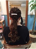 ローポニーテール華やかアレンジ【ヘアセット　立川/立川南】