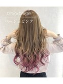 グリーンアッシュ、ホワイトブリーチ、ダブルカラー