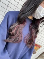 アンドティ ヘア 東久留米店(&.T HAIR) インナーカラー/レッドピンク/ロング