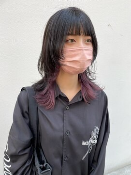 マジコ 下北沢本店(Magico) ダブルカラーインナーカラーピンクベージュケアブリーチ韓国