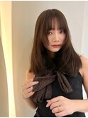 ミディアムレイヤーミントベージュ_ダークアッシュチェリー