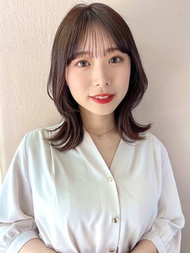 トゥルーズ 梅田店(TLUUS) 【TLUUSホワイトグレージュチェリーブラウンミニウルフ】