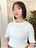 顎下2センチボブ×グレージュ