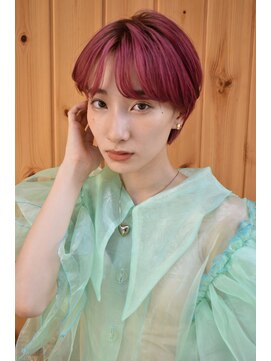 ブゾン(buZon) 【buZonブゾン】ビビットピンクマッシュショート