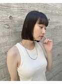 韓国風深みグレージュストレートミニボブ【中居】